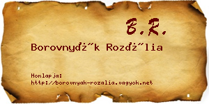 Borovnyák Rozália névjegykártya